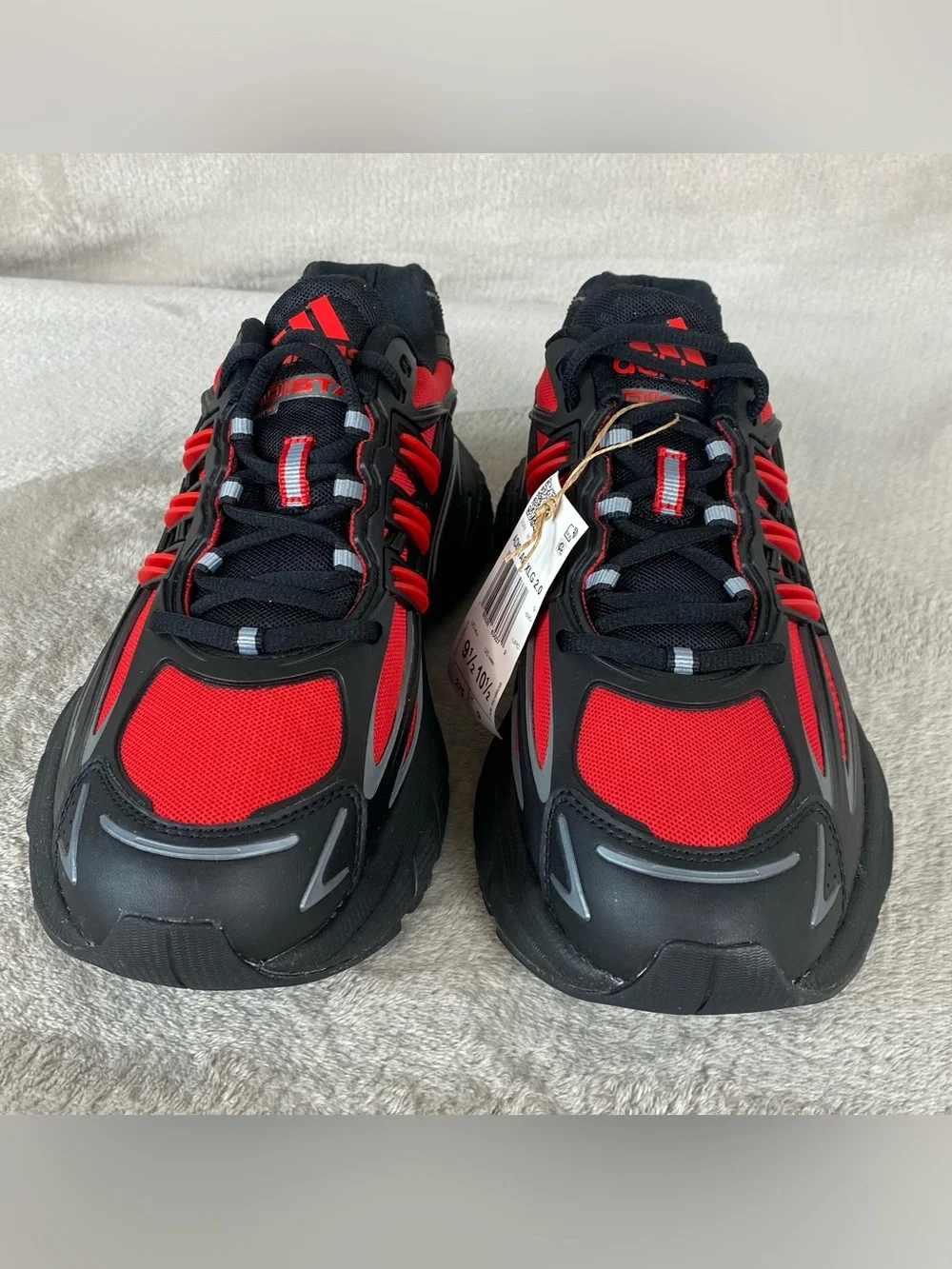 adidas Adistar XLG 2.0 Red Black Mens Size 9.5 Athletic Running Shoes KJ5731 NEW